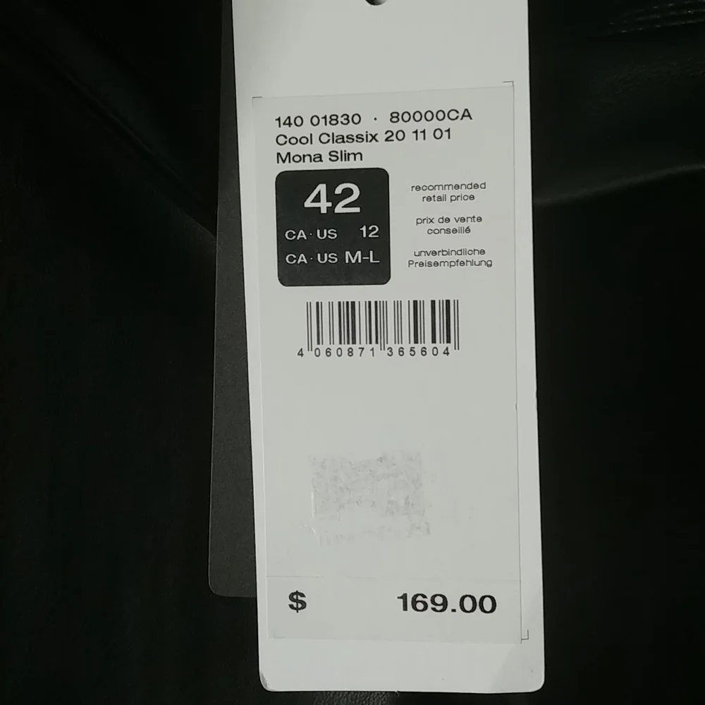 NWT,"OLSEN" BLACK PANTS,size 42, US M-L - Picture 7 of 13
